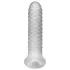 Fat Boy Checker Box - gaine pénis - stimulation reliefs - blanc 17cm