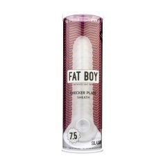 Fat Boy Checker Box - gaine pénis 19cm - blanc