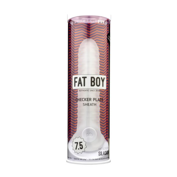 Fat Boy Checker Box - gaine pénis 19cm - blanc