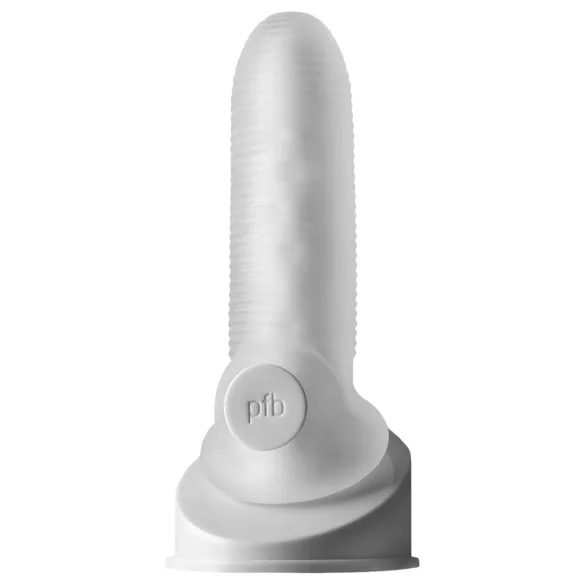 Fat Boy Micro Ribbed - gaine pénis 15cm nervurée - blanc