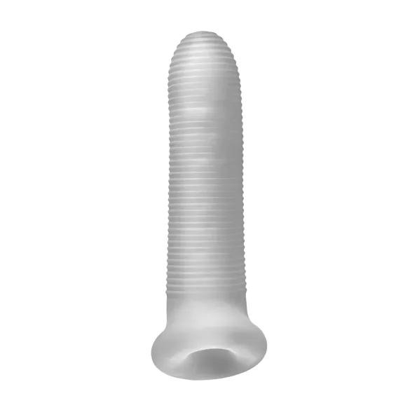 Fat Boy Micro Ribbed - gaine pénis 17cm - nervuré - blanc