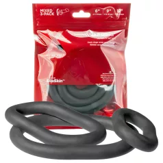   Perfect Fit - set de cockrings épais - silicone noir (3 pièces)