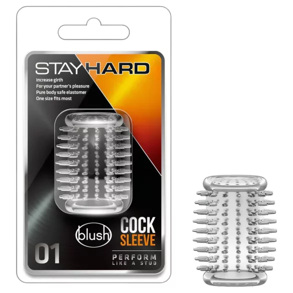 Stay Hard - gaine pénis homme - picots stimulants - transparent