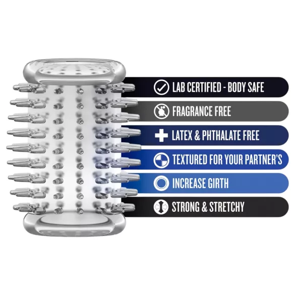 Stay Hard - gaine pénis homme - picots stimulants - transparent