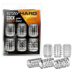Stay Hard - set de manchons pénis - transparent - 6 pièces