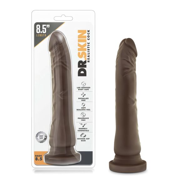 Dr. Skin 8,5 - dildo réaliste ventouse marron (20,5cm)