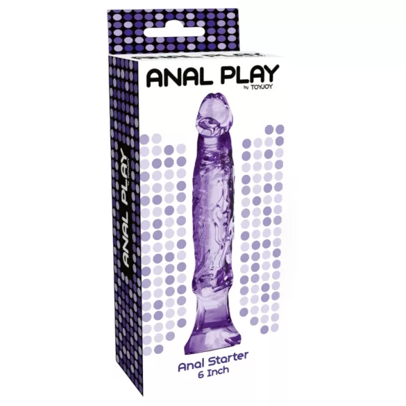 Toyjoy - plug anal débutant réaliste - 16 cm - silicone violet