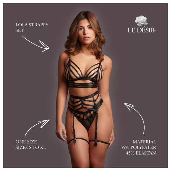 Le Désir Lola - ensemble de soutien-gorge à lanières (noir)