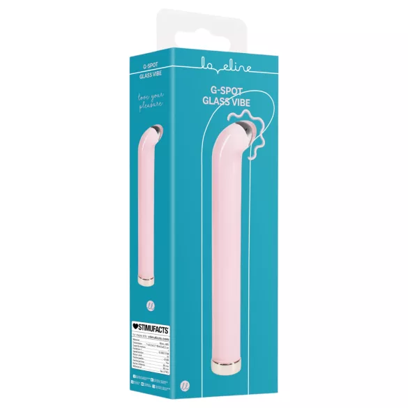 Loveline - vibromasseur en verre point G (rose)