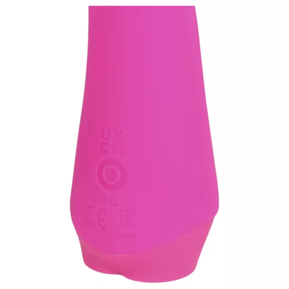 Loveline - mini vibromasseur incurvé avec lapin (rose)