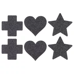 Le Désir - set de cache-tétons - 3 paires - noir