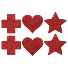 Le Désir - set de cache-tétons - 3 paires - rouge