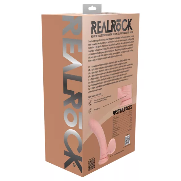 RealRock - vibromasseur réaliste à double densité (couleur chair) - 15 cm