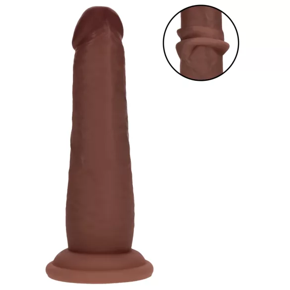 RealRock - gode réaliste à double densité (marron) - 15,5 cm