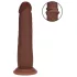 RealRock - gode réaliste à double densité (marron) - 18,5 cm