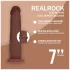 RealRock - gode réaliste à double densité (marron) - 18,5 cm