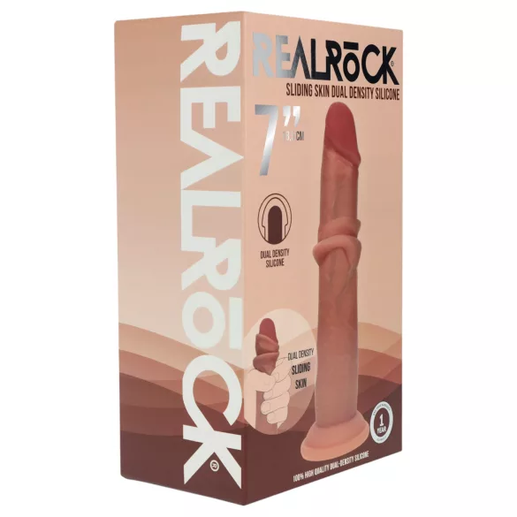 RealRock - gode réaliste à double densité (bronzé) - 18,5 cm