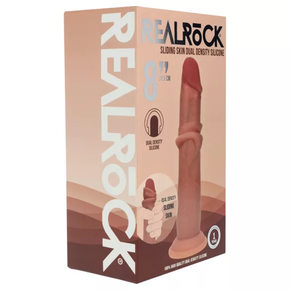 RealRock - gode réaliste à double densité (bronzé) - 20,5 cm
