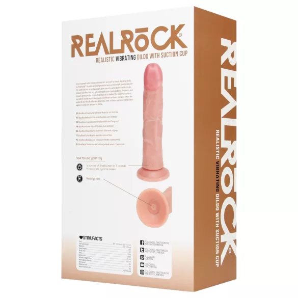 RealRock - gode vibrant ventouse - réaliste chair 20,5cm