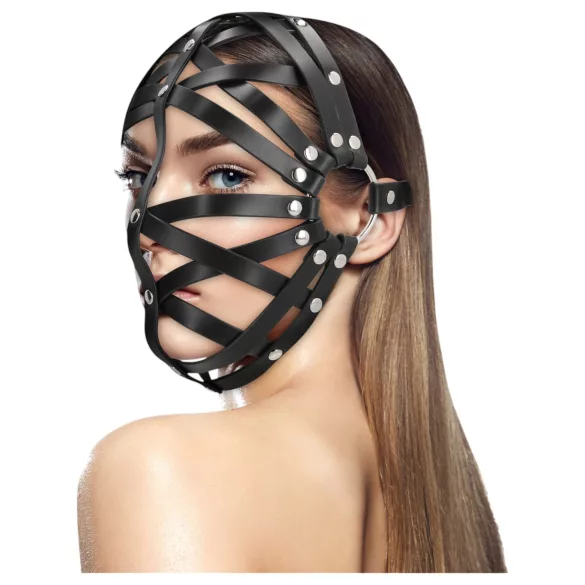 Ouch! - masque cage en simili cuir - noir