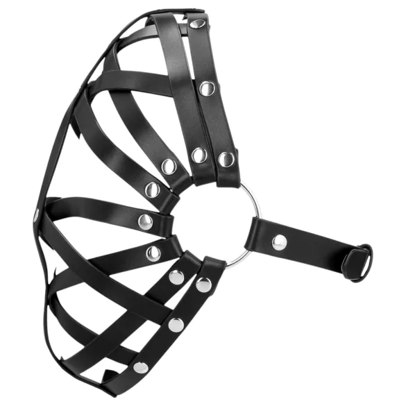 Ouch! - masque cage en simili cuir - noir