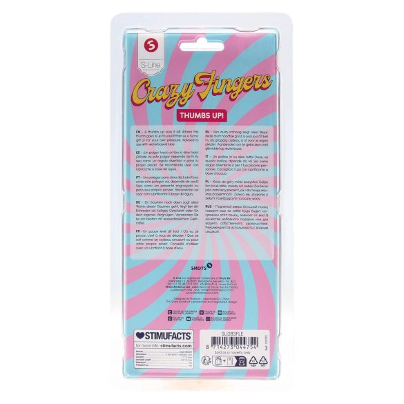 S-Line - gode ceinture doigt pouce - réaliste - couleur chair