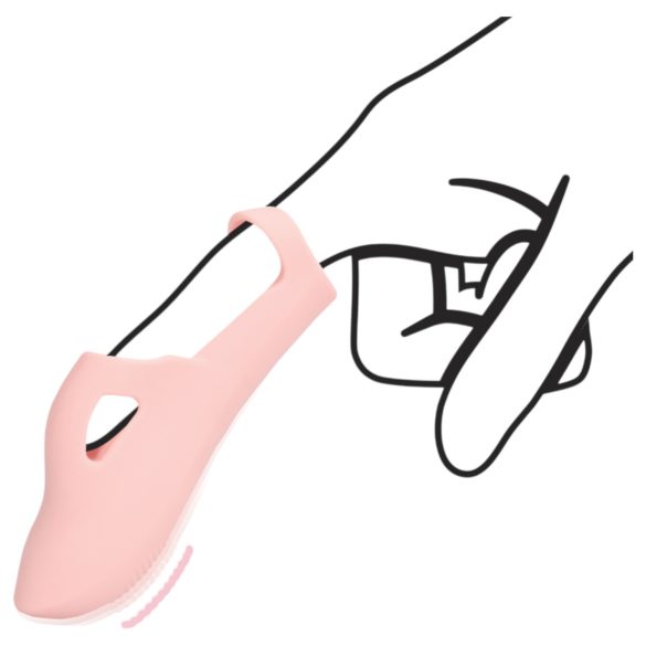 Loveline - Vibromasseur à Doigt Rainuré (Rose)