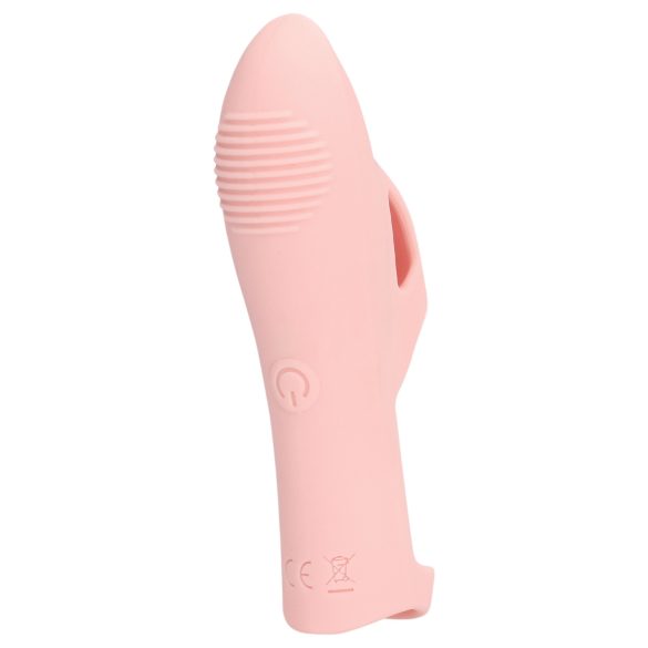 Loveline - vibromasseur doigt nervuré - silicone rose