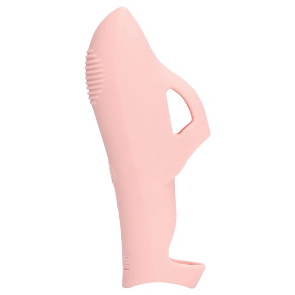 Loveline - vibromasseur doigt nervuré - silicone rose