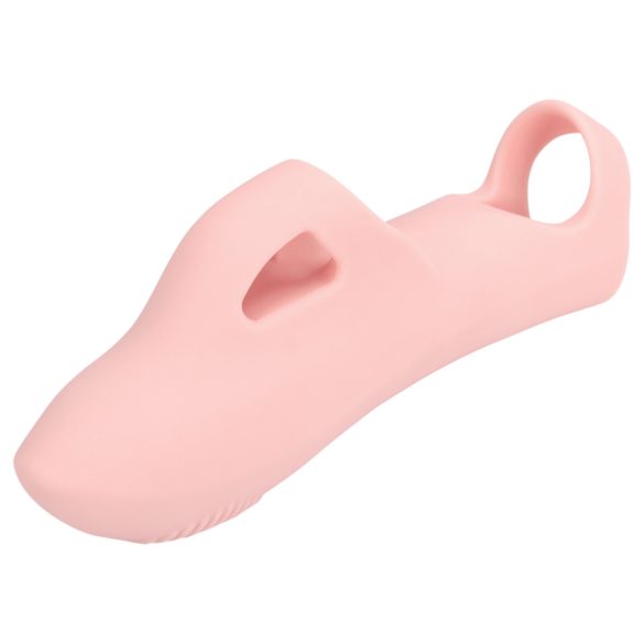 Loveline - vibromasseur doigt nervuré - silicone rose