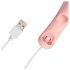 Loveline - vibromasseur doigt nervuré - silicone rose