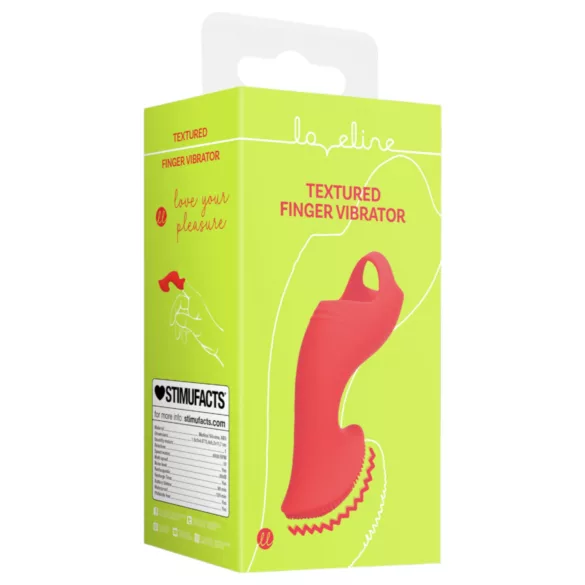 Loveline - mini vibromasseur doigt stimulant - silicone rouge