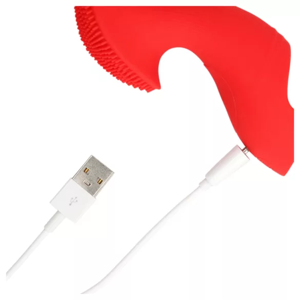 Loveline - mini vibromasseur doigt stimulant - silicone rouge