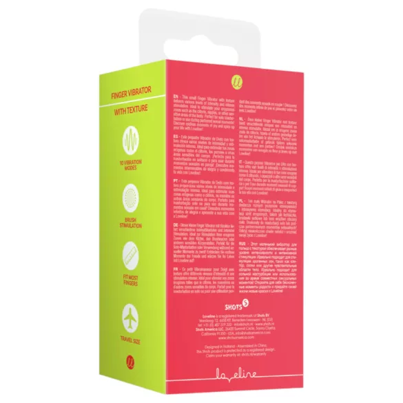 Loveline - mini vibromasseur doigt stimulant - silicone rouge
