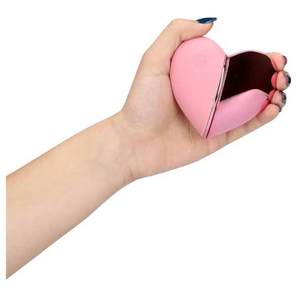 Loveline Tapping Heart - stimulateur clitoridien vibrant rechargeable - rose