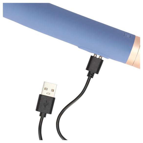 Loveline - vibromasseur rechargeable réservoir lubrifiant - bleu