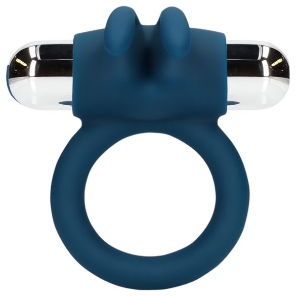 Loveline - anneau pénien vibrant avec oreilles de lapin - silicone bleu