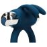Loveline - anneau pénien vibrant avec oreilles de lapin - silicone bleu