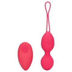  Loveline - boule de geisha vibrante rainurée - silicone rose