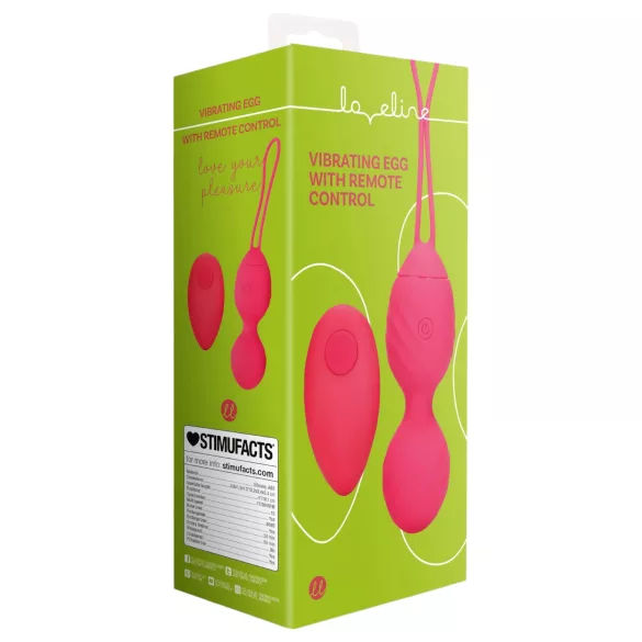 Loveline - boule de geisha vibrante rainurée - silicone rose