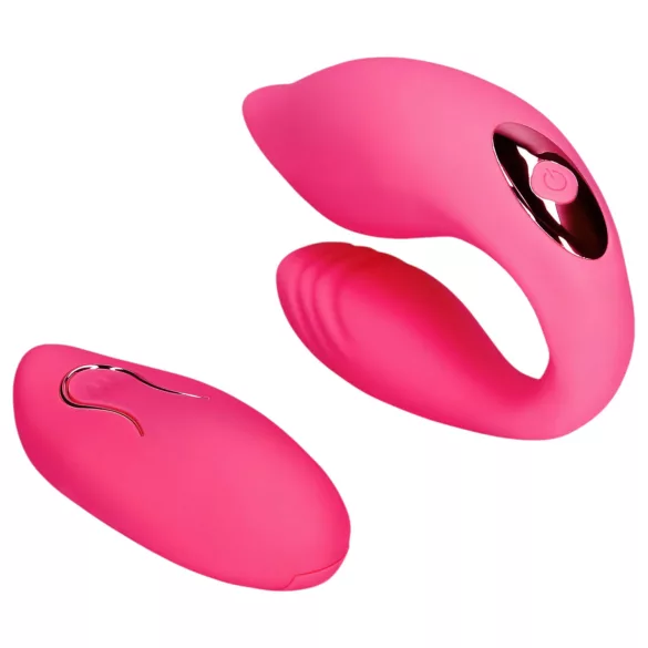 Loveline - vibromasseur couple télécommandé sans fil rechargeable - rose