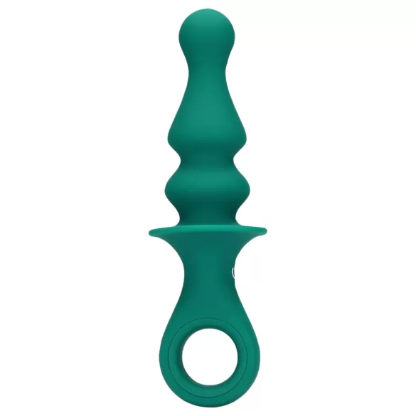 Loveline - plug anal vibrant rechargeable à billes - silicone vert
