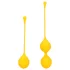 Loveline - boules de geisha silicone - 2 pièces - jaune