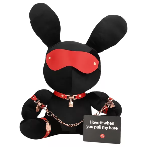 Bondage Rabbit - Masque lapin BDSM - cuir noir