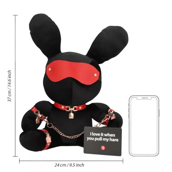 Bondage Rabbit - Masque lapin BDSM - cuir noir