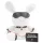Bondage Rabbit - menottes et bandeau BDSM - blanc