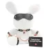 Bondage Rabbit - menottes et bandeau BDSM - blanc