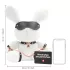 Bondage Rabbit - menottes et bandeau BDSM - blanc