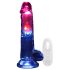 REALROCK - gode vibrant lumineux avec testicules - 20 cm