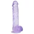 RealRock - gode réaliste avec testicules (violet) - 12,7 cm